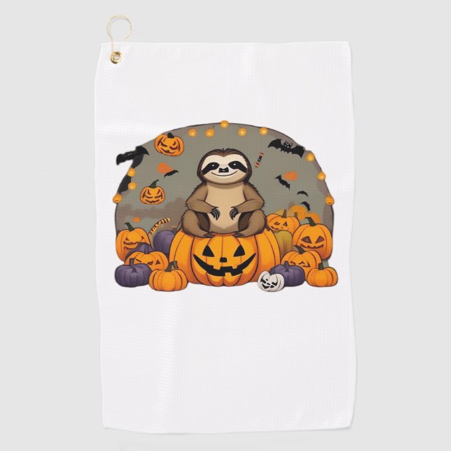 Serviette De Golf T-shirt classique de Sloth-o-ween (Devant)