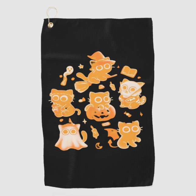 Serviette De Golf T-shirt éffrayant Kittens classique (Devant)