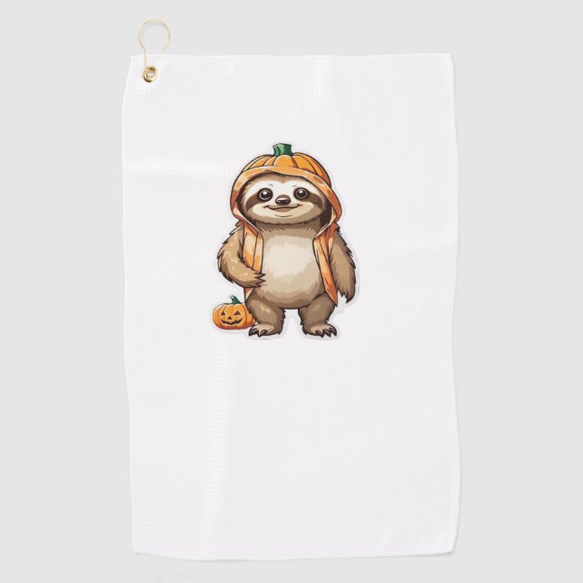 Serviette De Golf T-shirt Essential de Slothster Halloween (Devant)