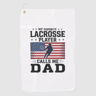 Serviette De Golf T-shirt vintage drapeau américain Funny Lacrosse P