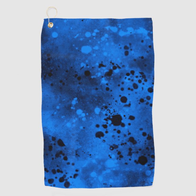 Serviette De Golf Tache de peinture bleue  (Devant)