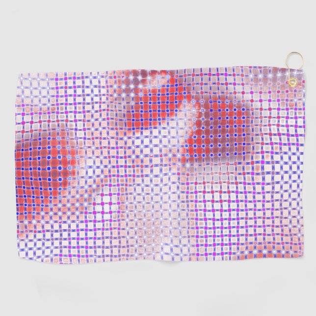 Serviette De Golf Taches déchiquetées sous grille rustique conceptio (Horizontal)
