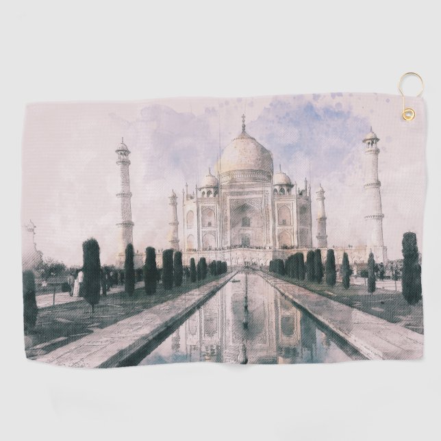 Serviette De Golf Taj Mahal, Inde (Horizontal)