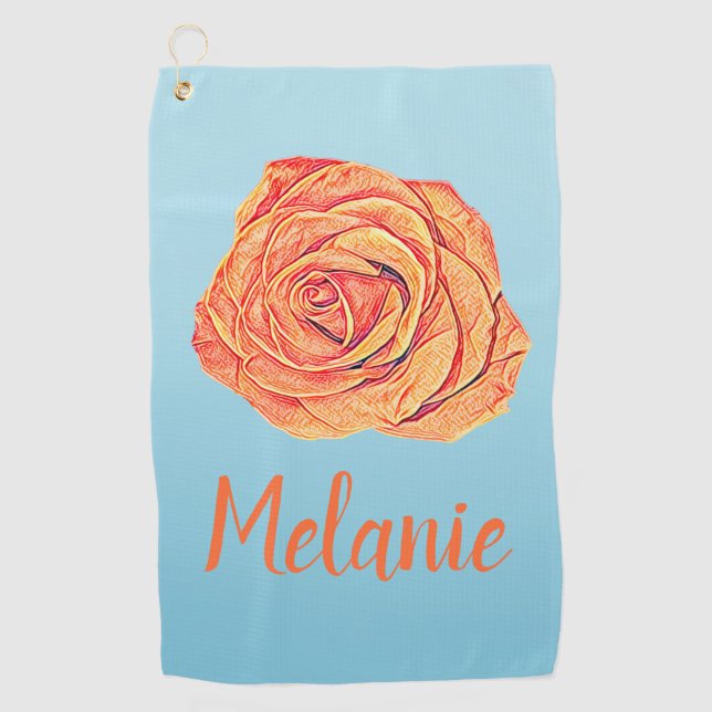 Serviette De Golf Tangérine tropicale (Devant)