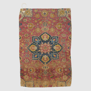 Serviette De Golf Tapis persan asiatique Kashan en or rouge