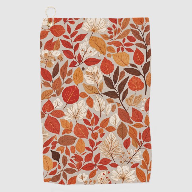 Serviette De Golf Tapisserie d'automne (Devant)