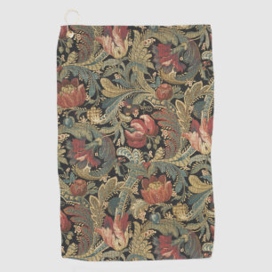 Serviette De Golf Tapisserie florale riche Brocade Damask