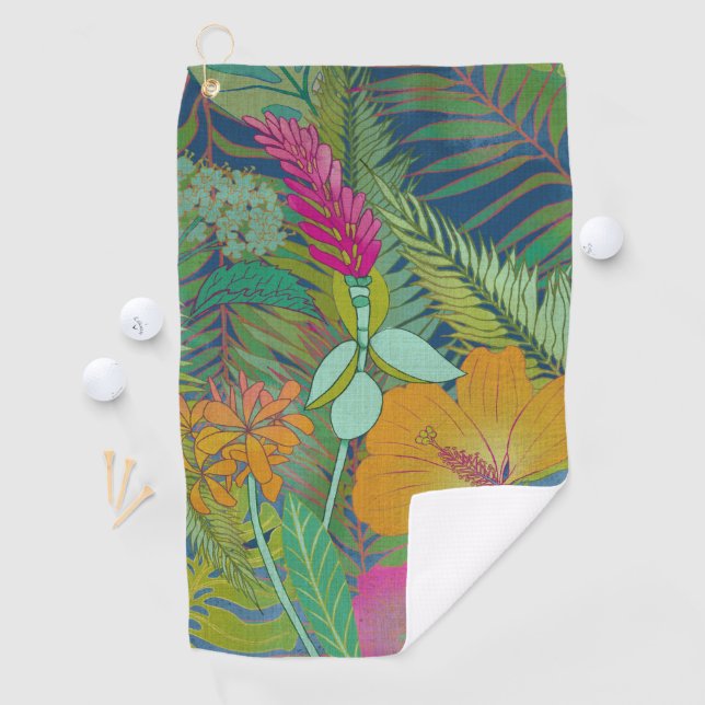 Serviette De Golf Tapisserie tropicale II (En situation)