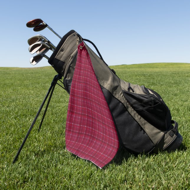 Serviette De Golf Tartan à carreaux rouges (Vert)