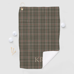 Serviette De Golf Tartan balmoral royal de Queens avec initiales