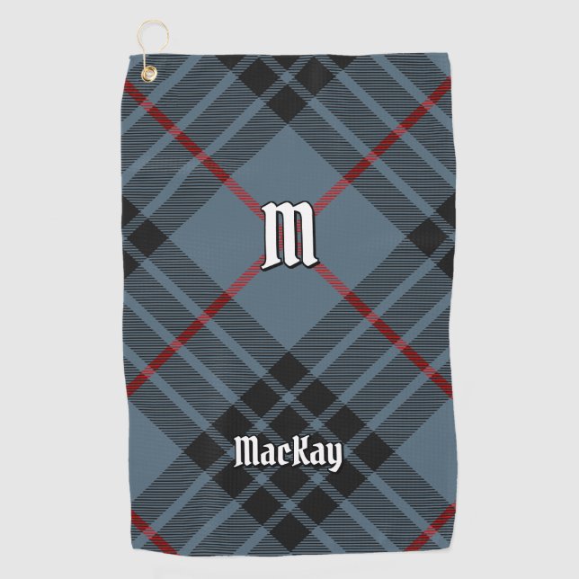 Serviette De Golf Tartan bleu du clan MacKay (Devant)