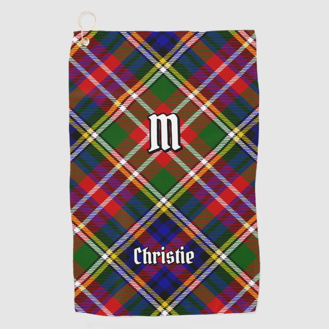 Serviette De Golf Tartan Clan Christie (Devant)