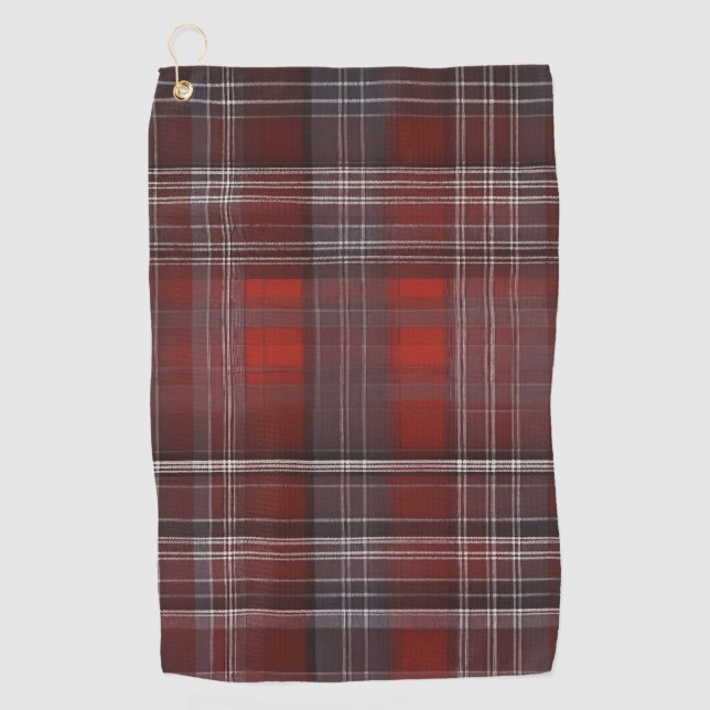 Serviette De Golf Tartan, Motif de chèques intemporels (Devant)
