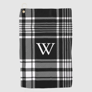 Serviette De Golf Tartan noir et blanc