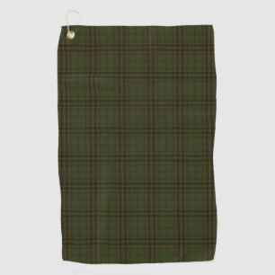 Serviette De Golf Tartan noir vert foncé Plaid écossais Motif 