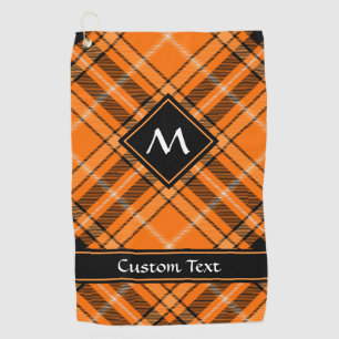 Serviette De Golf Tartan orange d'Halloween