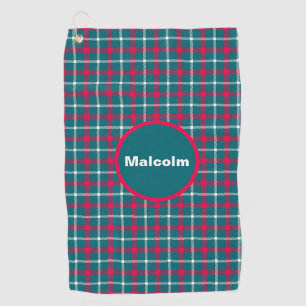 Serviette de golf Tartan personnalisée
