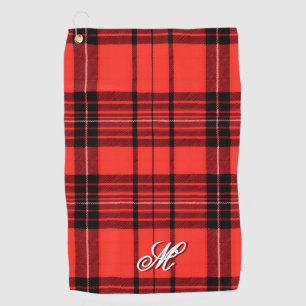 Serviette De Golf Tartan Plaid Rouge traditionnel Collection moderne