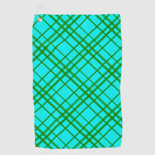 Serviette De Golf Tartan turquoise Tartan Plaid Design Motif