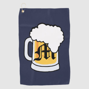 Serviette De Golf Tasse de bière pression de monogramme