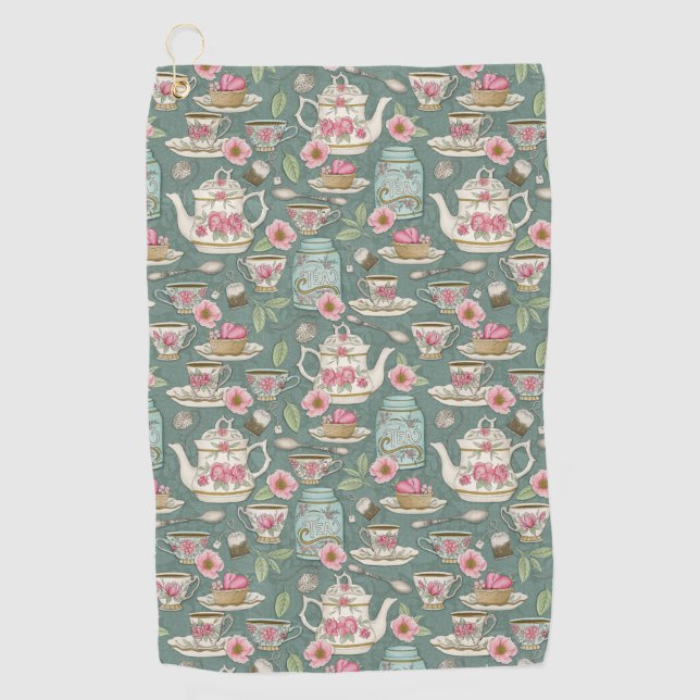Serviette De Golf Tea Party vintage (Devant)