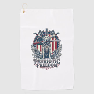 Serviette De Golf Tee-shirt graphique vectoriel de chien chasseur de