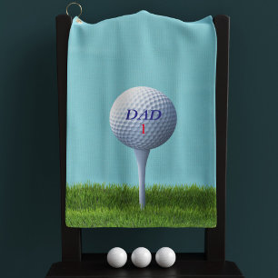 Serviette De Golf Teinture bleue et verte hors DAD sur mesure Monogr