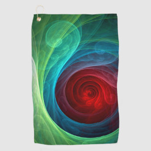Serviette De Golf Tempête rouge Floral Art moderne Abstrait Motif co