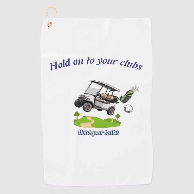 Serviette De Golf Tenez vos clubs (Devant)