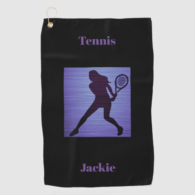 Serviette De Golf Tennis Golf Serviette avec son nom (Devant)