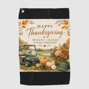 Serviette De Golf Terrain de golf sur le thème de l'automne pour gol