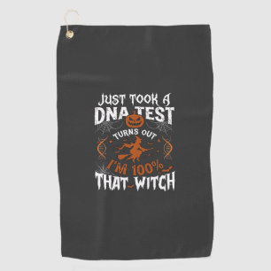 Serviette De Golf Test ADN Sorcière Halloween Citrouille Toile d'ara