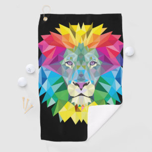 Serviette De Golf Tête de lion en noir