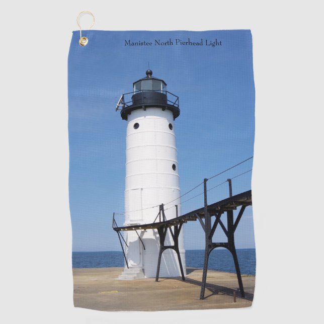 Serviette De Golf Tête de perche nord Manistee Torchon de golf léger (Devant)