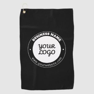 Serviette De Golf Texte circulaire modifiable et Modèle de logo télé