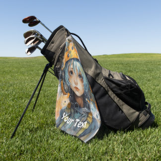 Serviette De Golf Texte courbe personnalisé modèle photo