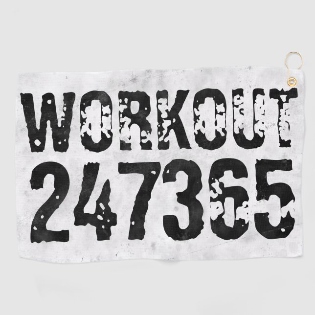 Serviette De Golf Texte usé et rayé Workout 247365 rustique (Horizontal)
