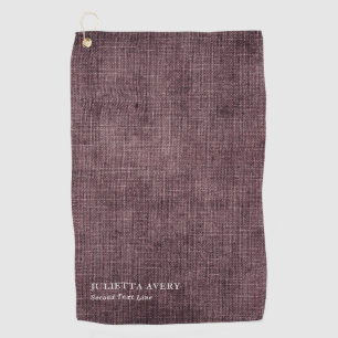 Serviette De Golf Texture de lin rustique Bourgogne