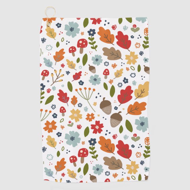 Serviette De Golf Thanksgiving Automne Couleurs Thanksgiving Holiday (Devant)