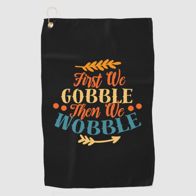 Serviette De Golf Thanksgiving Funny Thanksgiving Fall Autumn Season (Devant)
