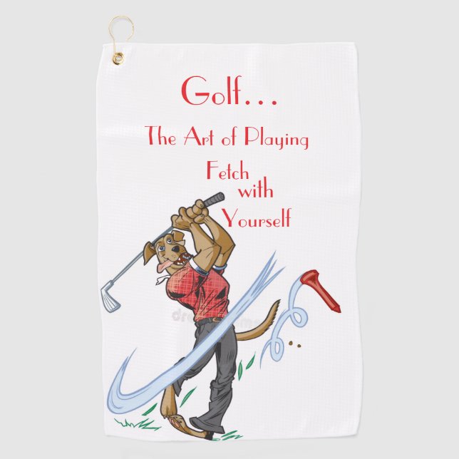 Serviette De Golf “The Art of Playing Golf” Golf Towel (Devant)