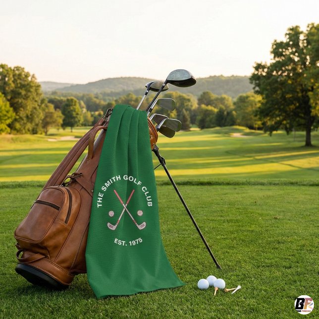 Serviette De Golf The Smith Golf Club - Établ. 1975 Custom Green (Créateur téléchargé)