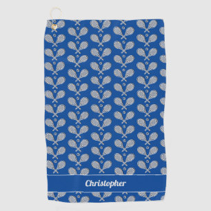 Serviette De Golf Thème de tennis Monogramme Nom Tennis Ball