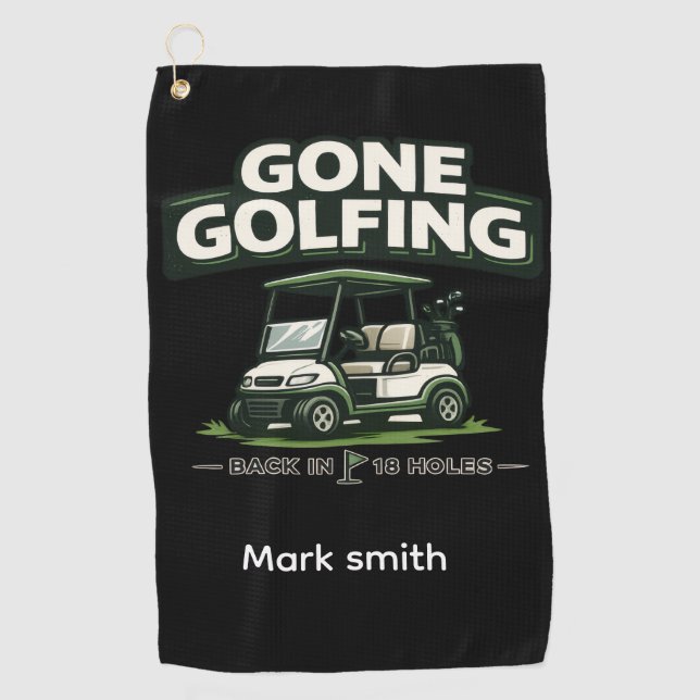 Serviette De Golf Thème retraite de golf pour golfeur  (Devant)