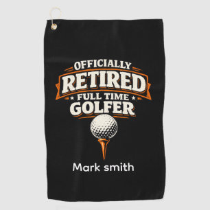 Serviette De Golf Thème retraite de golf pour golfeur