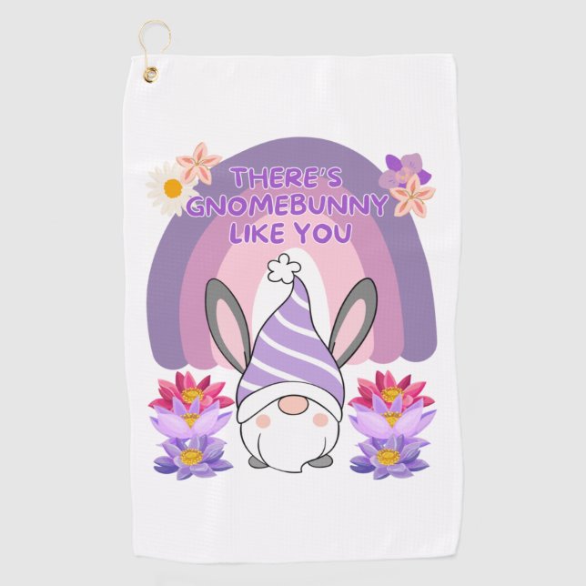 Serviette De Golf Theres gnomebunny comme vous (Devant)