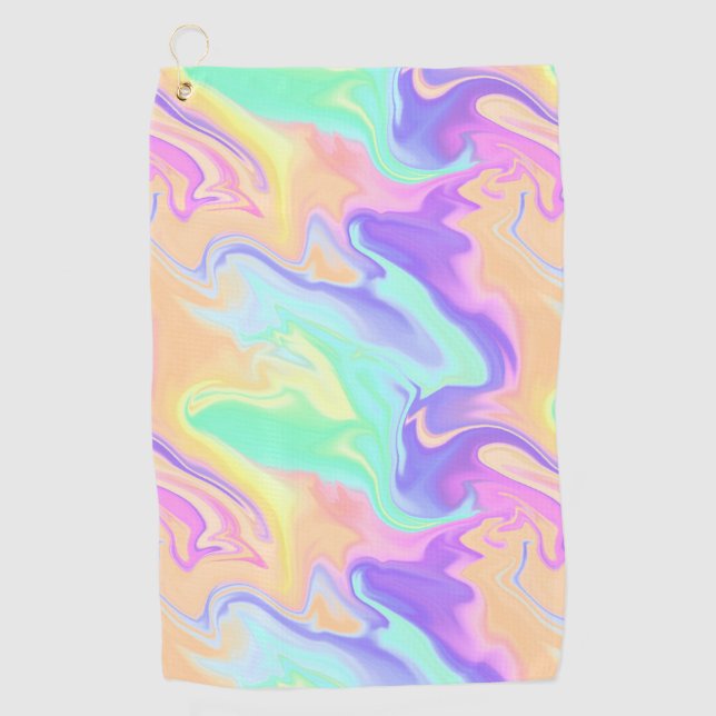 Serviette De Golf Tie Dye Swirl Marbre Retro Super (Devant)