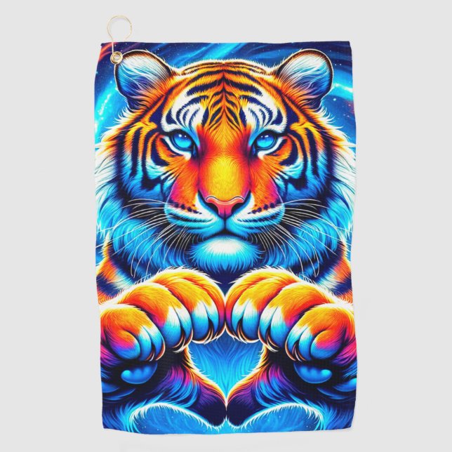 Serviette De Golf Tiger Art (Devant)