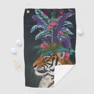 Serviette De Golf Tigre avec tête tropicale