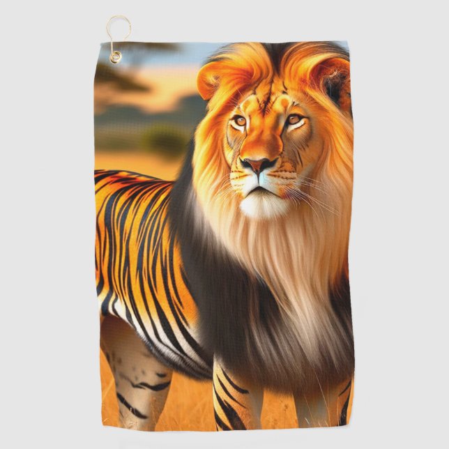 Serviette De Golf Tigre/Lion (Devant)